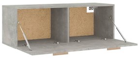 Armário parede 100x36,5x35 cm derivados madeira cinza cimento