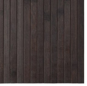 Tapete retangular 60x500 cm bambu castanho-escuro