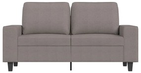Sofá de 2 lugares tecido 120 cm cinzento-acastanhado