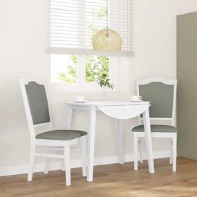 vidaXL Cadeiras de jantar com almofadões 2 pcs madeira maciça branco
