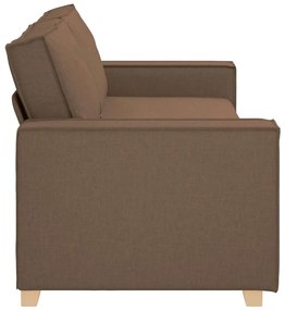 Sofá de 3 lugares marrom 180 cm tecido