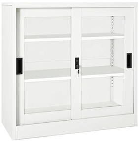 Armário com porta deslizante aço 90x40x90 cm branco