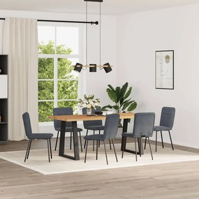 vidaXL Cadeiras de jantar 6 pcs veludo cinzento-escuro