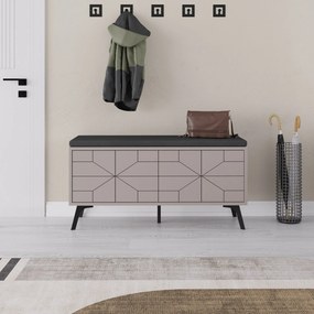 Armário Multiusos Berlin A – Nogueira e Creme – 60x200x35 cm