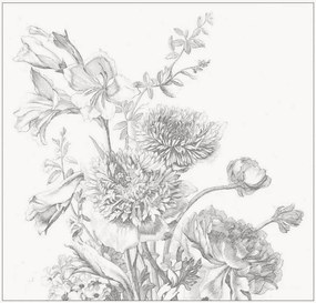 Papel de parede não tecido Engraved Flowers