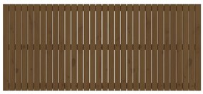 Cabeceira de parede 204x3x90 cm pinho maciço castanho-mel