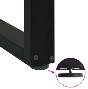Pés para mesa de jantar em formato de U, 2 peças, preto, 100x(72-73) c