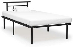 vidaXL Estrutura de cama 100x200 cm metal preto