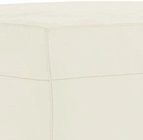 3 pcs conjunto de sofás com almofadões veludo cor creme