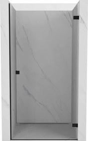 Mexen Lunar-B porta de duche articulada direita 60 cm, transparente, preta - 832-060-000-70-00-P