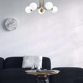 Lustre Daisy – Dourado e Branco – 80 x 80 cm
