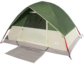Tenda de campismo cúpula para 2 pessoas impermeável verde