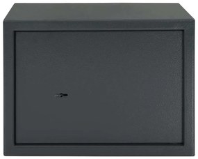 Caixa Segura com Fechadura de Chave Cinza Escuro 25x35x25 cm Aço