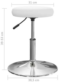 Cadeiras de jantar 6 pcs couro artificial branco
