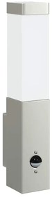 Luzes de Parede Externas com Sensor 2 pcs Aço Inoxidável Prata IP44