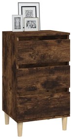 Mesa cabeceira 40x35x70 cm derivados madeira carvalho fumado