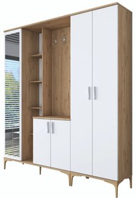 Hall Stand EA131 – Nogueira Branco – 180x198,6x37,5 cm