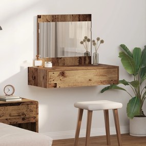 Mesa de Maquiagem de Parede Madeira Antiga 83x40x70 cm