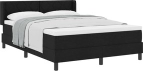 vidaXL Cama Box com colchão com cabeceira Preto 200 x 160 cm Poliéster