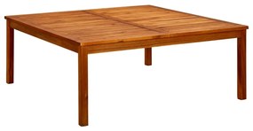 vidaXL Mesa de centro p/ jardim 110x110x45 cm madeira de acácia maciça
