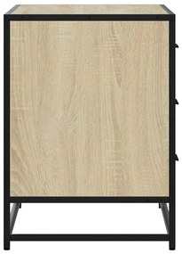 Cómoda com 3 Gavetas - 70x41x56 cm - madeira processada - carvalho son