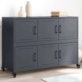 vidaXL Aparador 100,5x39x72 cm aço antracite