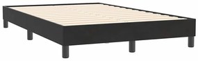 Estrutura de cama sem colchão 120x210 cm veludo preto