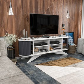Móvel de TV Stor – Antracite e Branco – 180 cm x 43 cm x 60 cm