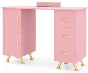 Mesa de manicure, mesa de manicure, estação de manicure com gavetas - branca