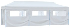 Tenda para festas pop-up dobrável c/ 8 paredes 3x9 m branco