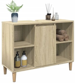Armário p/ casa banho 80x33x60cm deriv. madeira carvalho sonoma