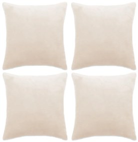 Capas de almofada 4 pcs 40x40 cm tecido branco pálido