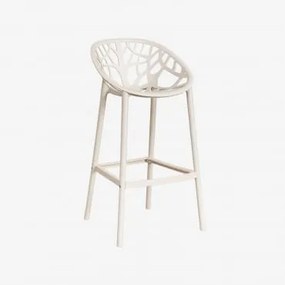 Pacote Com 4 Bancos Altos De Polipropileno Ores Tapioca Bege & ↑75 Cm - Sklum