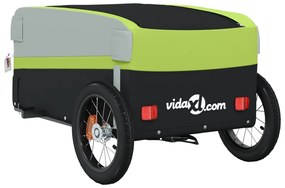 Reboque para bicicleta 30 kg ferro preto e verde