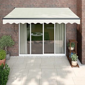 Toldo retrátil automático 3x2,5 m cor creme