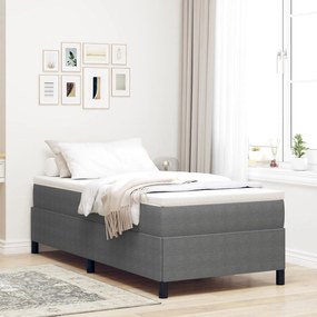 Estrutura de Cama vidaXL Cinzento-claro 90x200 cm Tecido de Corduroy