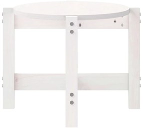 Mesa de centro 87x48x35 cm madeira de pinho maciça branco