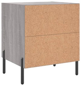 Mesas de cabeceira 2 pcs derivados de madeira sonoma cinza