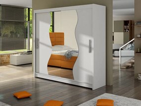 Roupeiro Closico 126, Branco, 215x180x58cm, 151 kg, Portas de roupeiro: Deslizante, Número de prateleiras: 5, Número de prateleiras: 5