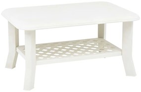 Mesa de centro 90x60x46 cm plástico branco