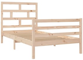 Estrutura de cama 100x200 cm madeira de pinho maciça