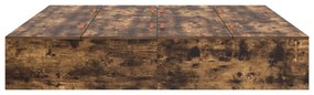Estrado de Cama vidaXL Fumado Carvalho 200x200 cm