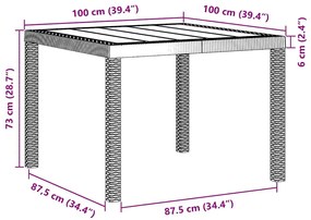 Conjunto de Jantar para Jardim 5 pcs Branco Vime