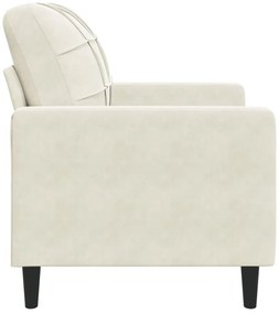 Poltrona 60 cm veludo cor creme