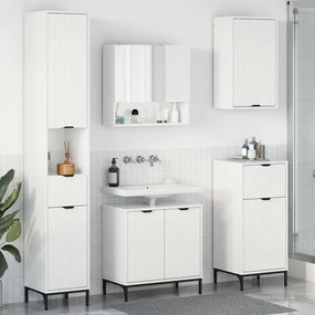 vidaXL Conjunto de Móveis para Banheiro com gaveta Branco Brilhante