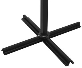Guarda-sol cantilever c/ poste de madeira 400x300 cm antracite