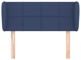 Cabeceira de cama c/ abas tecido 83x23x78/88 cm azul
