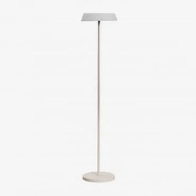 Lâmpada De Pé Solar Led Sem Fios Para Exterior Em Polietileno E Ferro Ulenia Tapioca Bege - Sklum