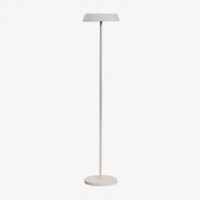 Luminária De Chão Solar Led Sem Fio Para Exterior Ulenia Tapioca Bege - Sklum