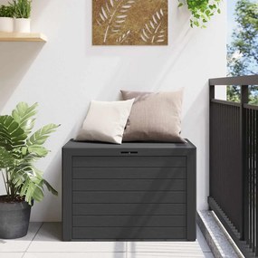 Caixa de arrumação de jardim 78x44x55 cm antracite